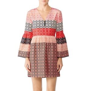 Derek Lam 10 Crosby‎ 100% Silk Carnation V-Neck Dress - 6